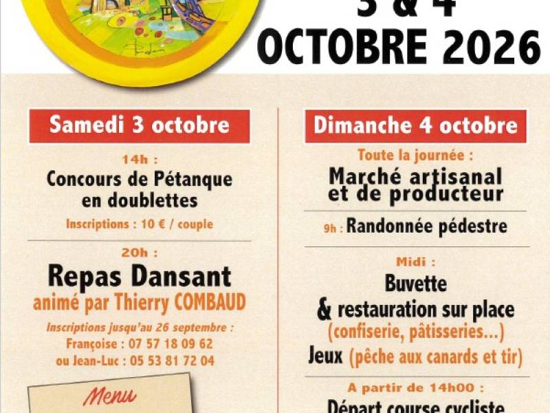 Fête du village: Repas et Pétanque