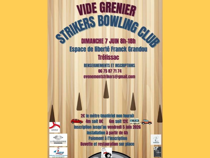 Vide-grenier du Strikers Bowling Club à Trélissac 