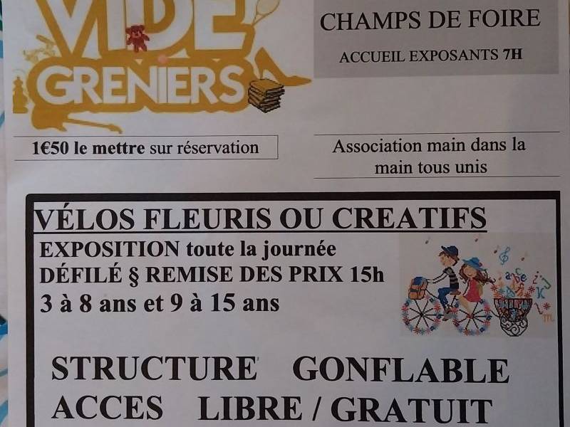 Vide-greniers avec concours vélos fleuris 