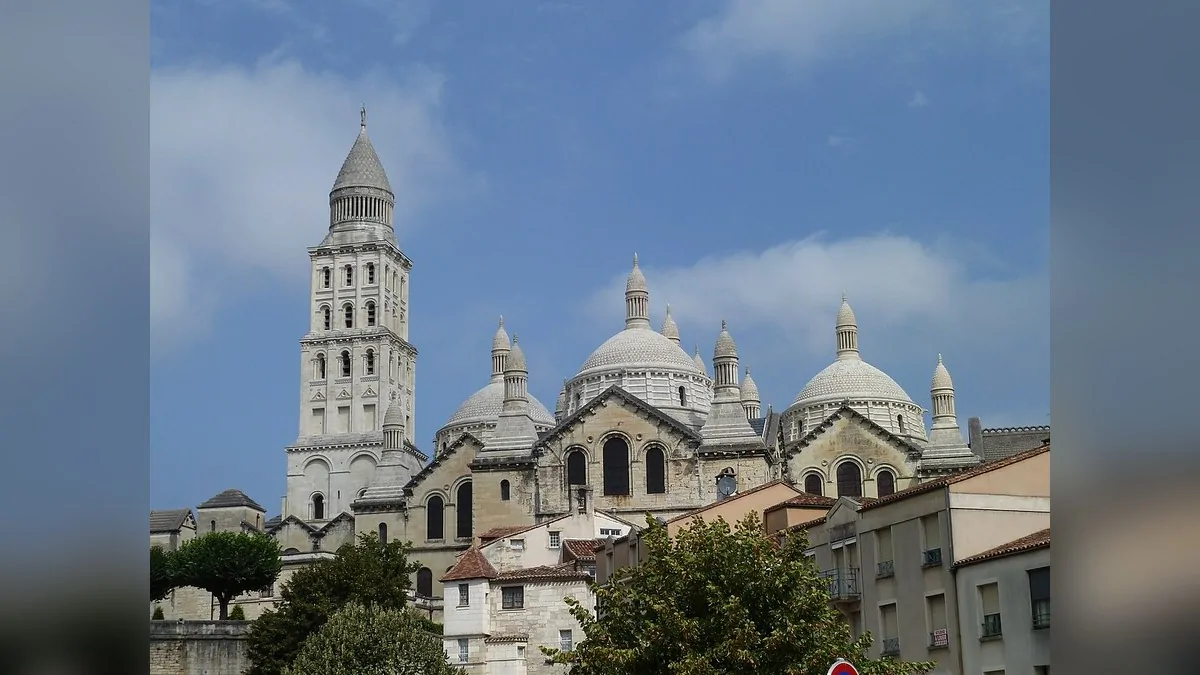 Saint-Front Cathedral in Périgueux, as seen from the valley.