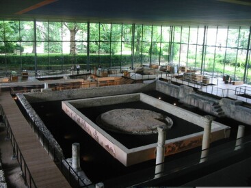 View of the Gallo-Roman site featured on the Vesunna Museum's information sheet