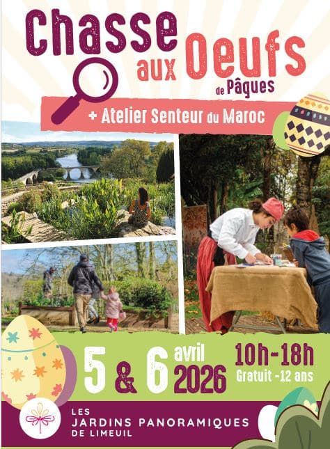Chasse aux oeufs aux jardins panoramiques 2026