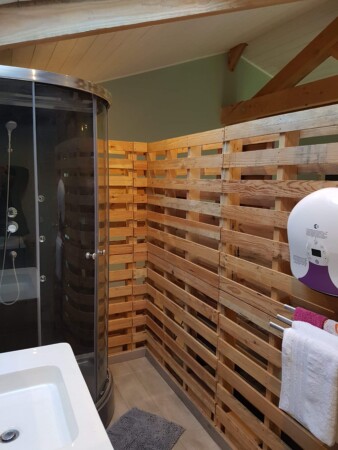 les granges de Sara : bagno con doccia