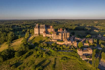 Aerial view of Biron Castle